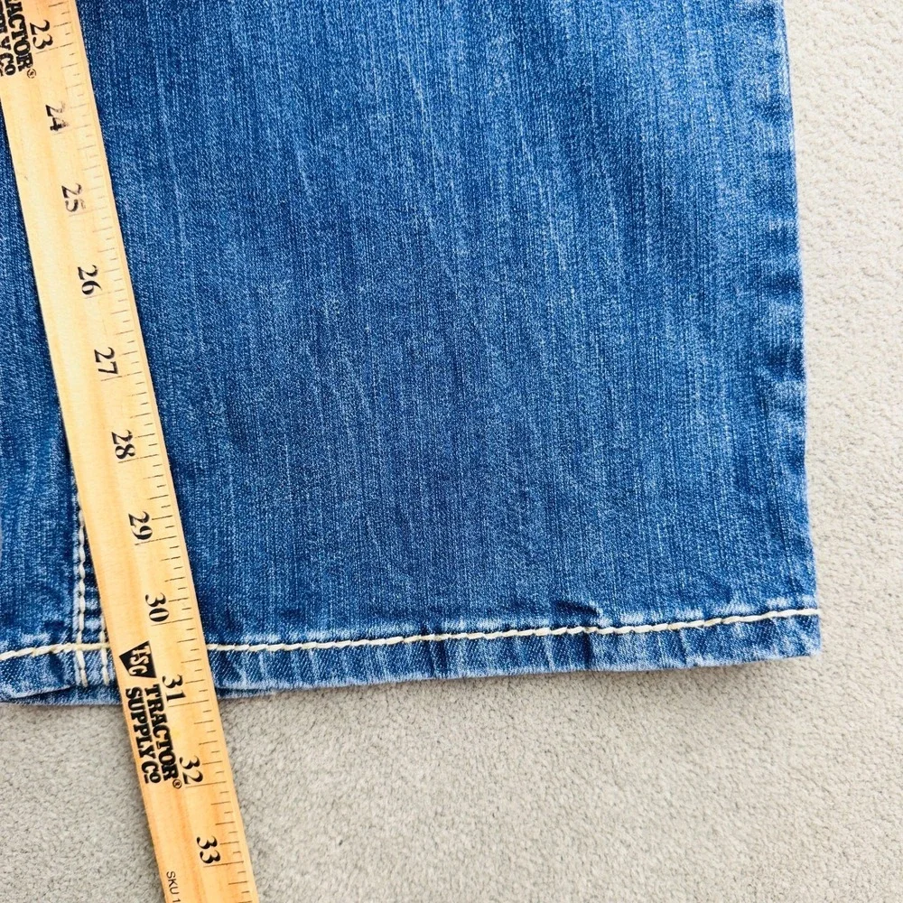 Rock & Roll Double Barrel Cotton Blend Mens Sz 42x32 Blue Jeans Western Bootcut